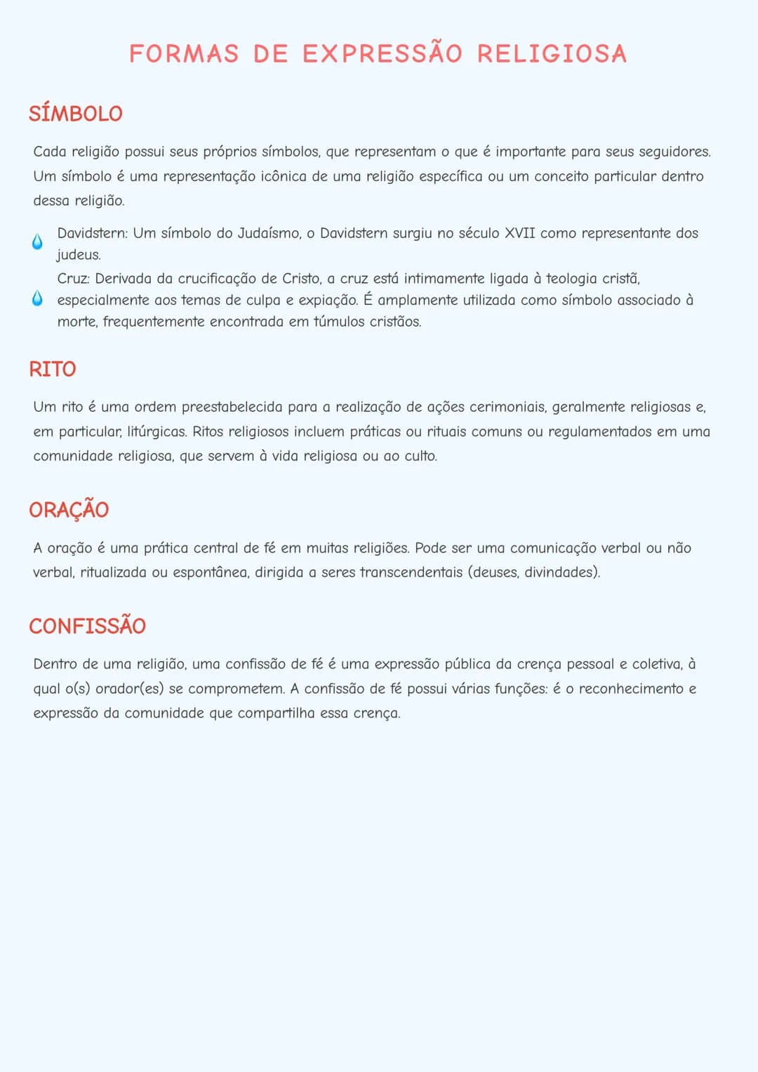 # FORMAS DE EXPRESSÃO RELIGIOSA

## SÍMBOLO

Cada religião possui seus próprios símbolos, que representam o que é importante para seus segui