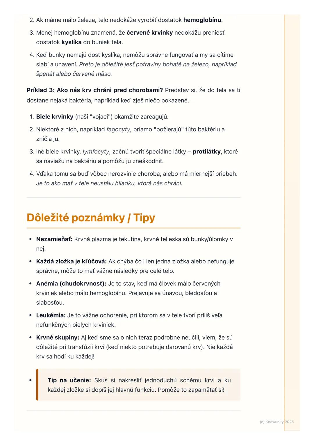 # Krv - zloženie a funkcia

Prehľad / Úvod

Krv je super dôležitá tekutina v našom tele. Je to vlastne také špeciálne tekuté
tkanivo, ktoré 