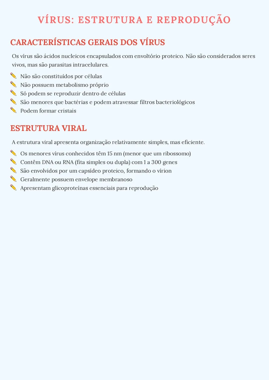 Vírus: Estrutura e Reprodução