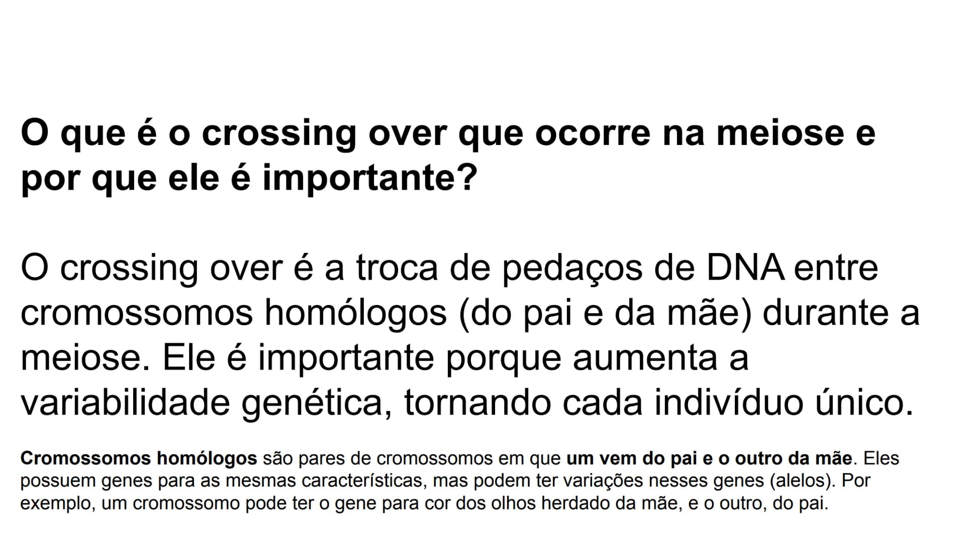 --- OCR Start ---
Variabilidade genética ao
longo das gerações
Fazendo uma comparação com o
parentesco humano, podemos dizer que:
•
Um indiv
