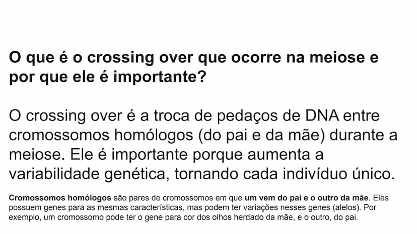 --- OCR Start ---
Variabilidade genética ao
longo das gerações
Fazendo uma comparação com o
parentesco humano, podemos dizer que:
•
Um indiv