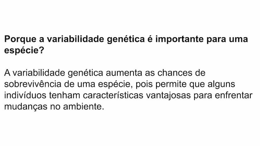 --- OCR Start ---
Variabilidade genética ao
longo das gerações
Fazendo uma comparação com o
parentesco humano, podemos dizer que:
•
Um indiv