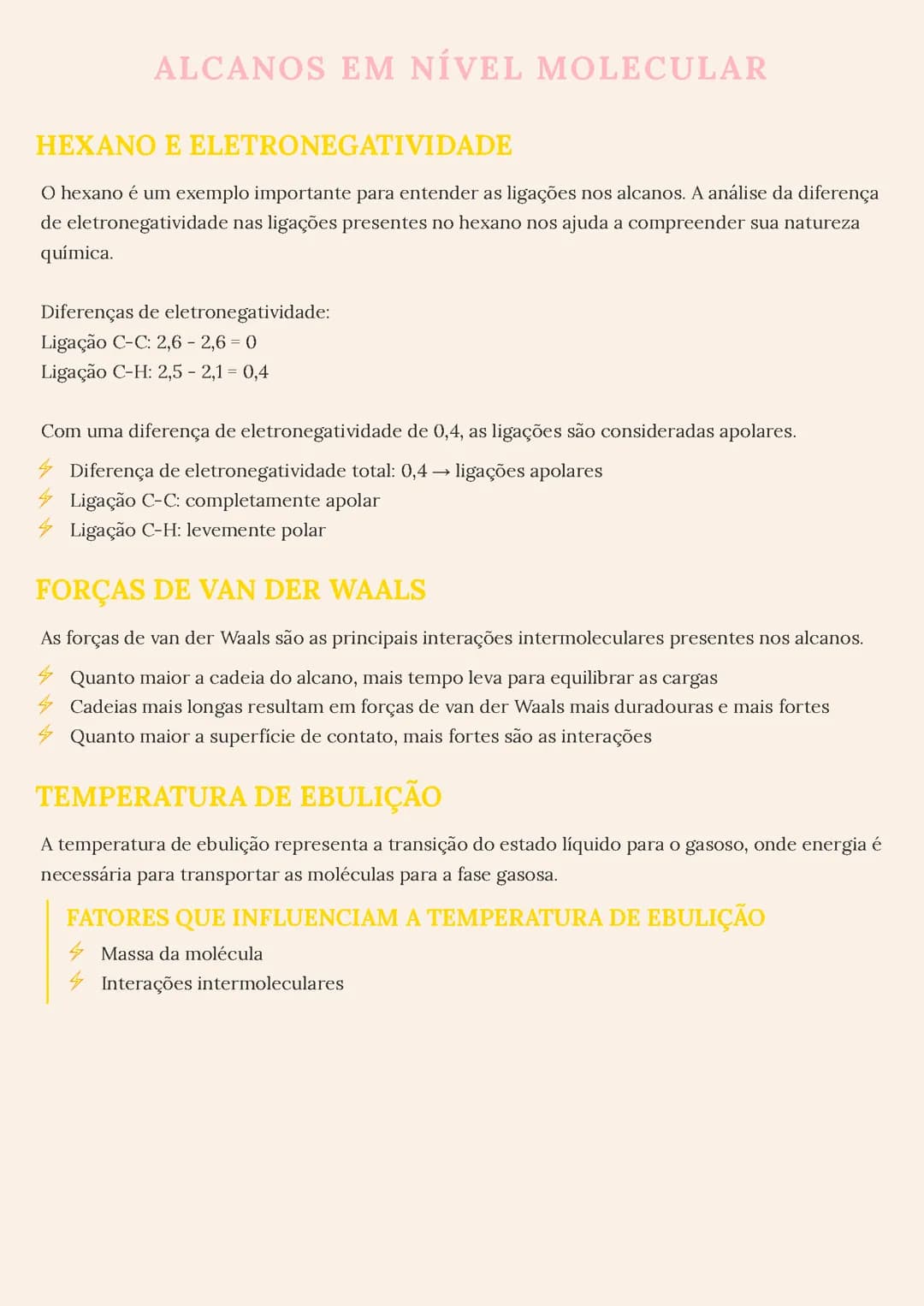 Alcanos em Nível Molecular
