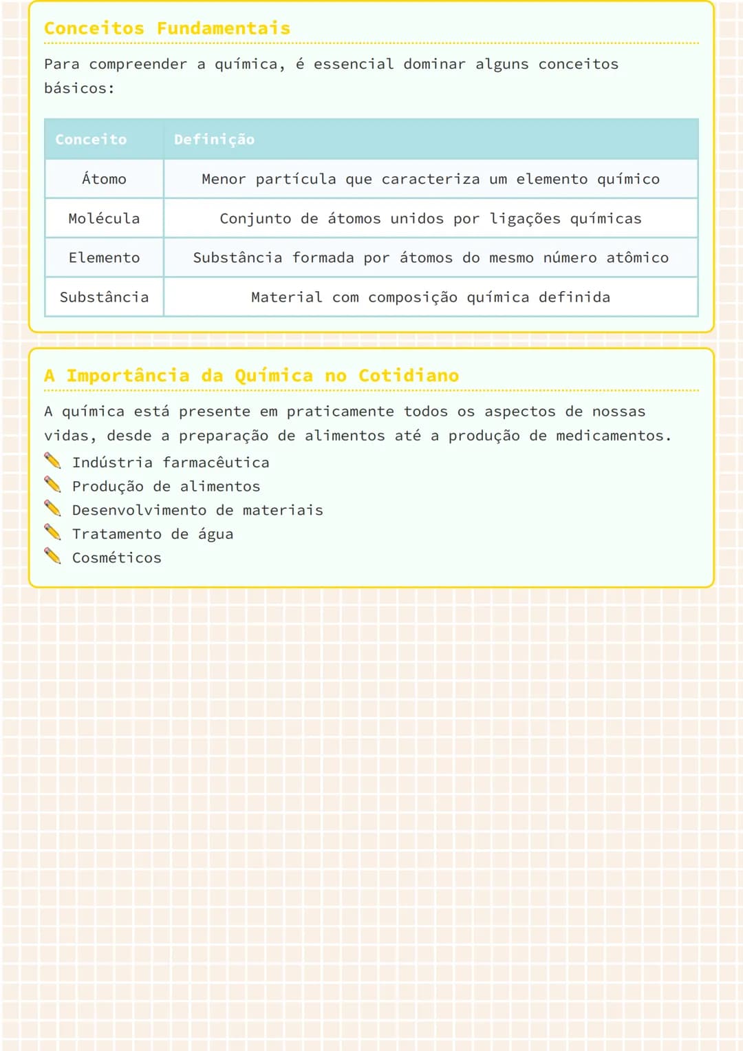 # Química - Introdução aos Conceitos
Fundamentais

# O que é Química?
A química é a ciência que estuda a composição, estrutura, propriedades