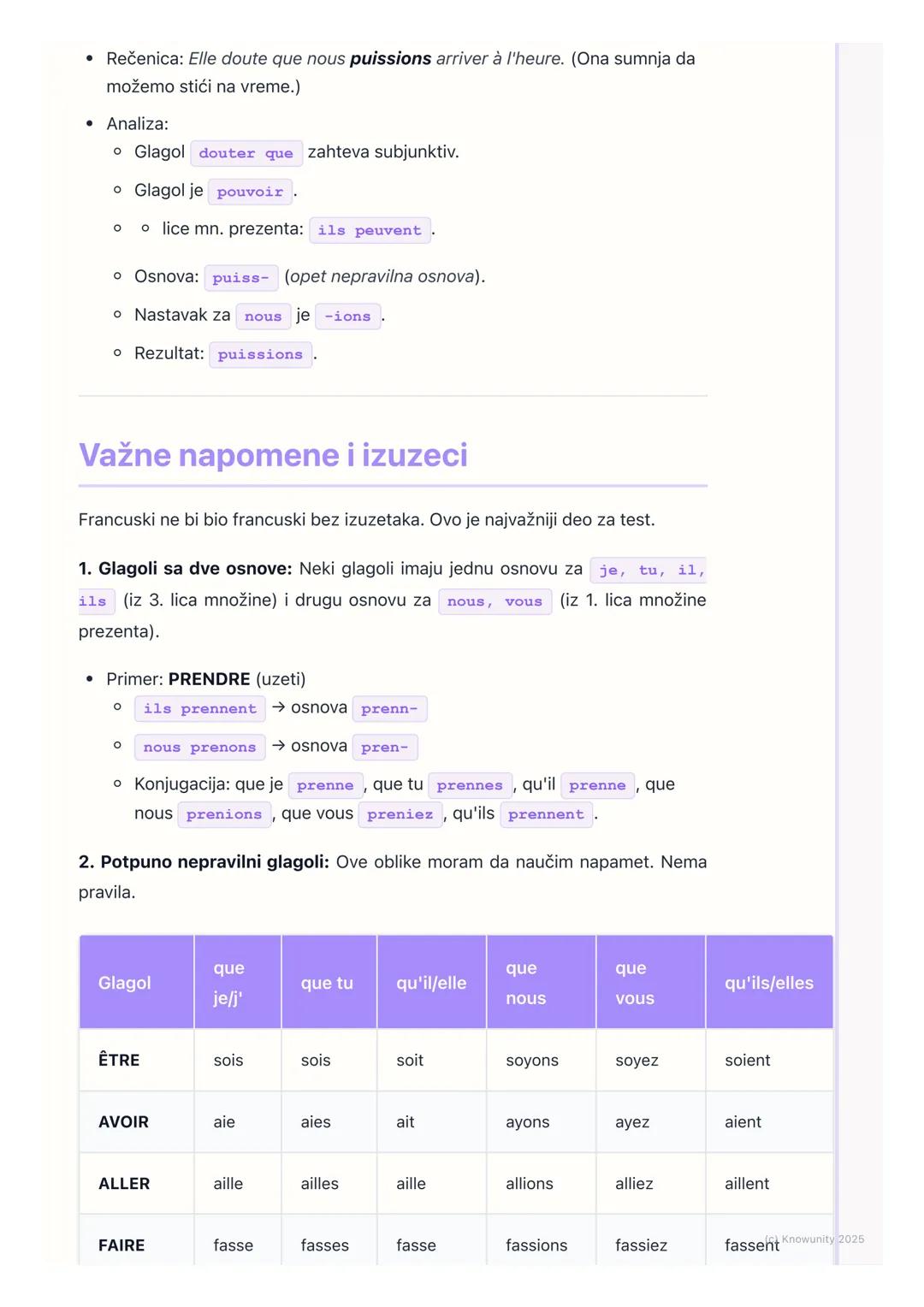 # Subjonctif Présent
(Subjunktiv prezent)

Šta je subjunktiv?

Subjunktiv nije vreme, već glagolski način (kao indikativ ili imperativ). Kor