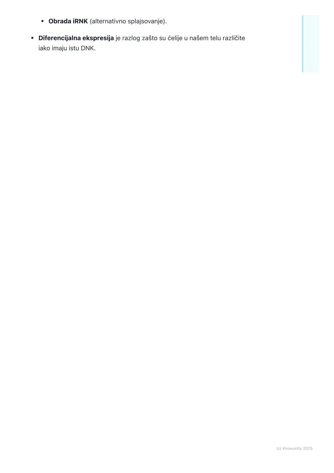 # Regulacija ekspresije gena

Uvod i značaj regulacije

Sve ćelije u jednom višećelijskom organizmu (npr. u našem telu) imaju potpuno
istu D