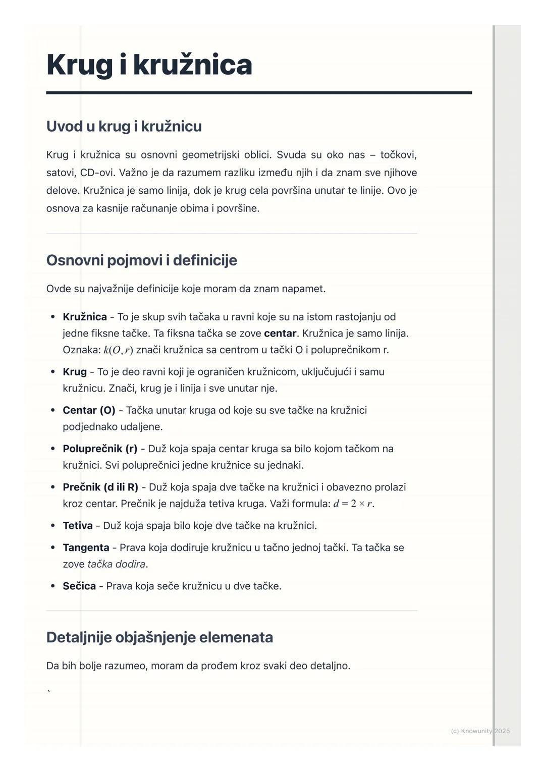 # Krug i kružnica

Uvod u krug i kružnicu

Krug i kružnica su osnovni geometrijski oblici. Svuda su oko nas točkovi,
satovi, CD-ovi. Važno j
