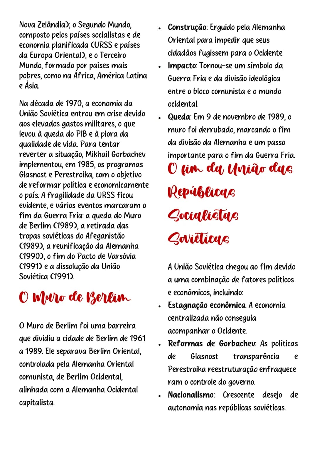 # Guerra Fria

## Resumo
A Guerra Fria foi um período de tensão
geopolítica entre os Estados Unidos e a
União Soviética e seus respectivos
a