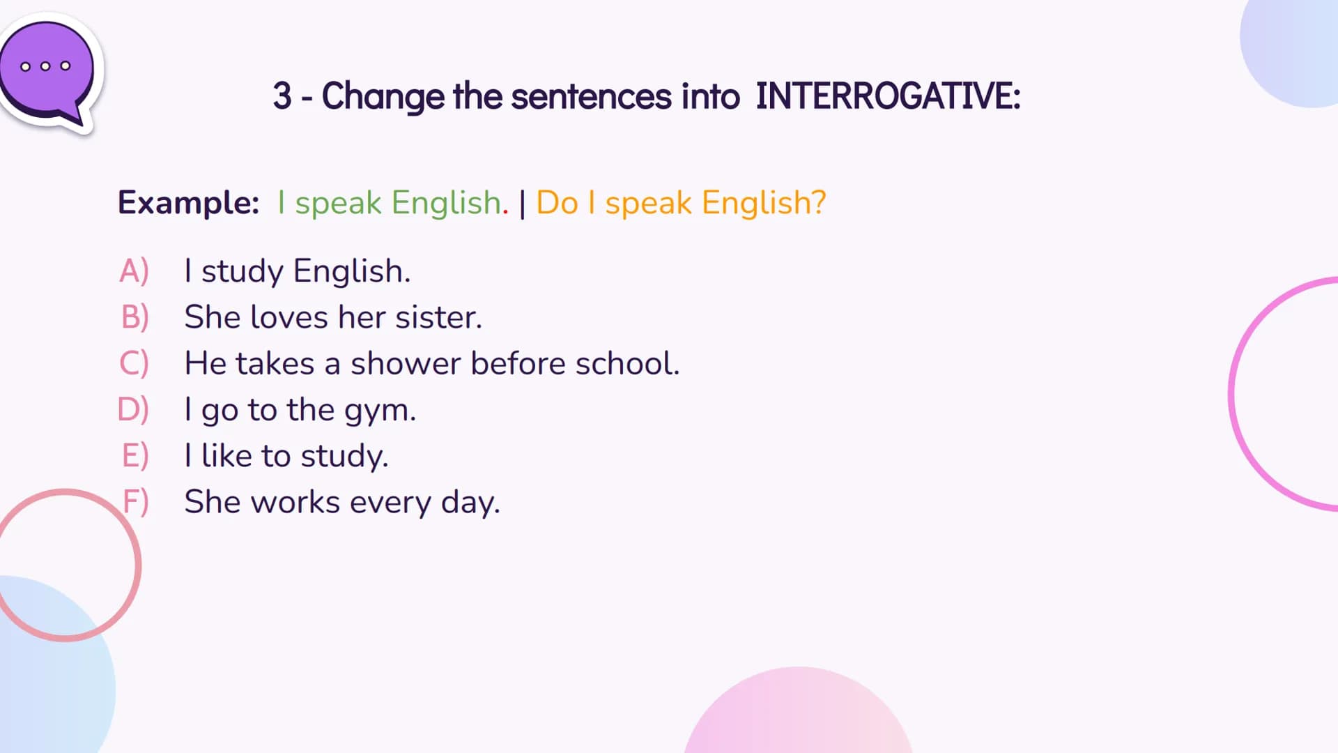 # 01

Simple Present # Simple Present
Simple Present is used for:
→ Actions that happen in the present;
→ Universal truths;
→ Feelings;
→ Wi