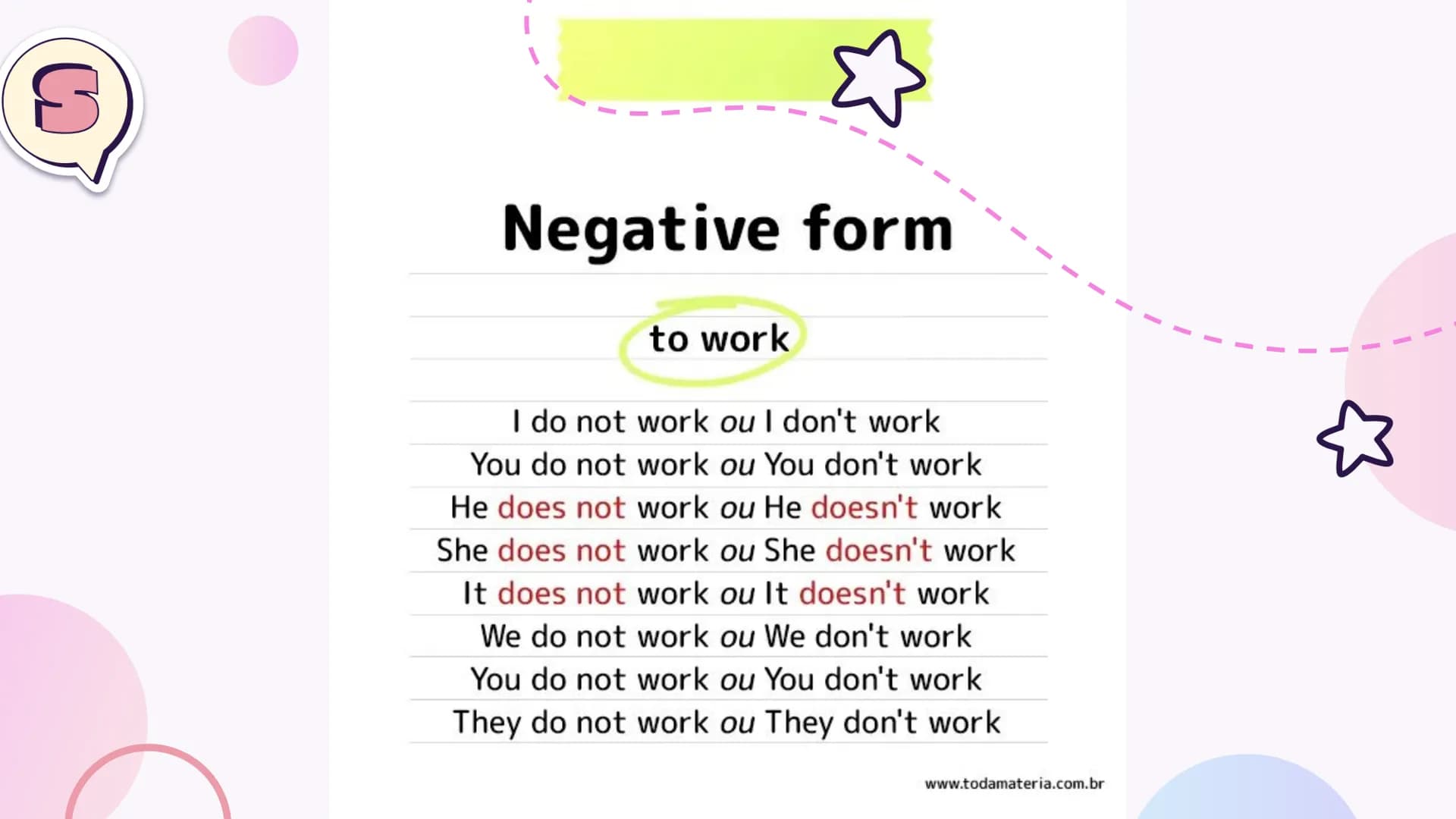 # 01

Simple Present # Simple Present
Simple Present is used for:
→ Actions that happen in the present;
→ Universal truths;
→ Feelings;
→ Wi