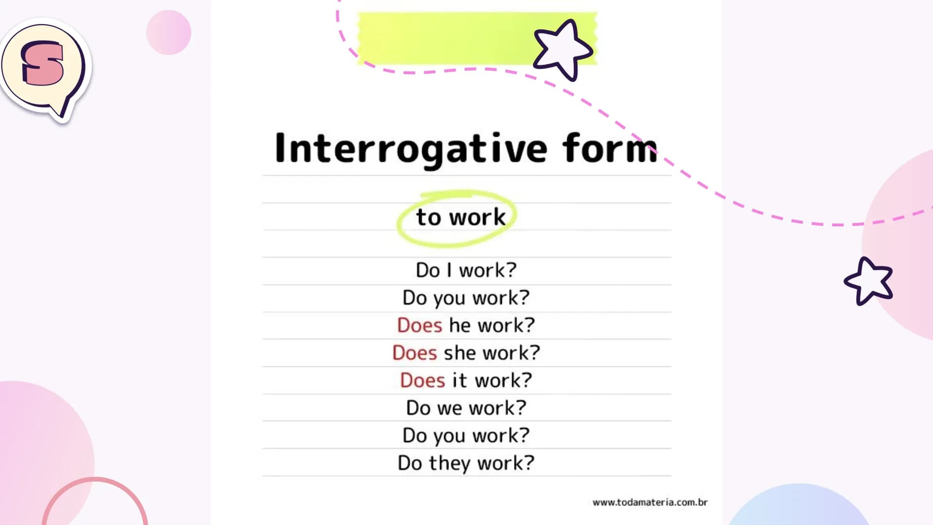 # 01

Simple Present # Simple Present
Simple Present is used for:
→ Actions that happen in the present;
→ Universal truths;
→ Feelings;
→ Wi