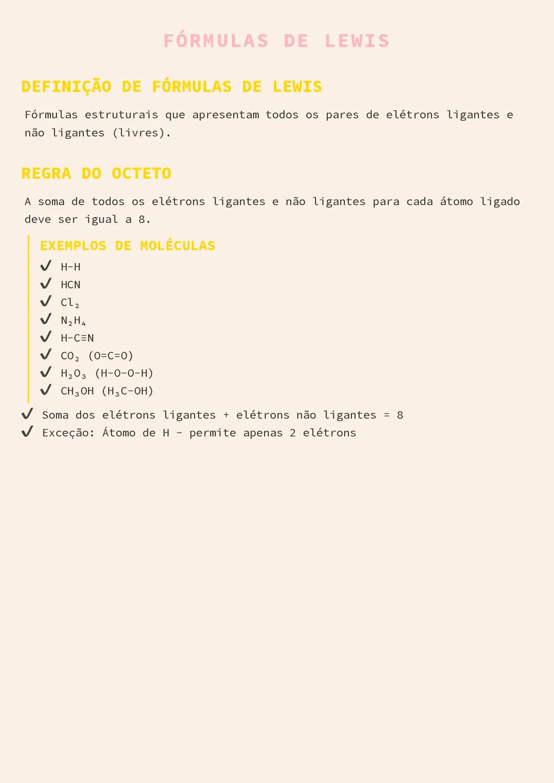 Fórmulas de Lewis