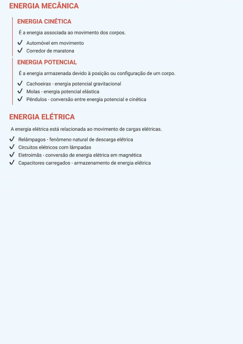 # FORMAS DE ENERGIA

# ENERGIA TÉRMICA
A energia térmica está relacionada ao movimento das partículas da matéria e à transferência de
calor.