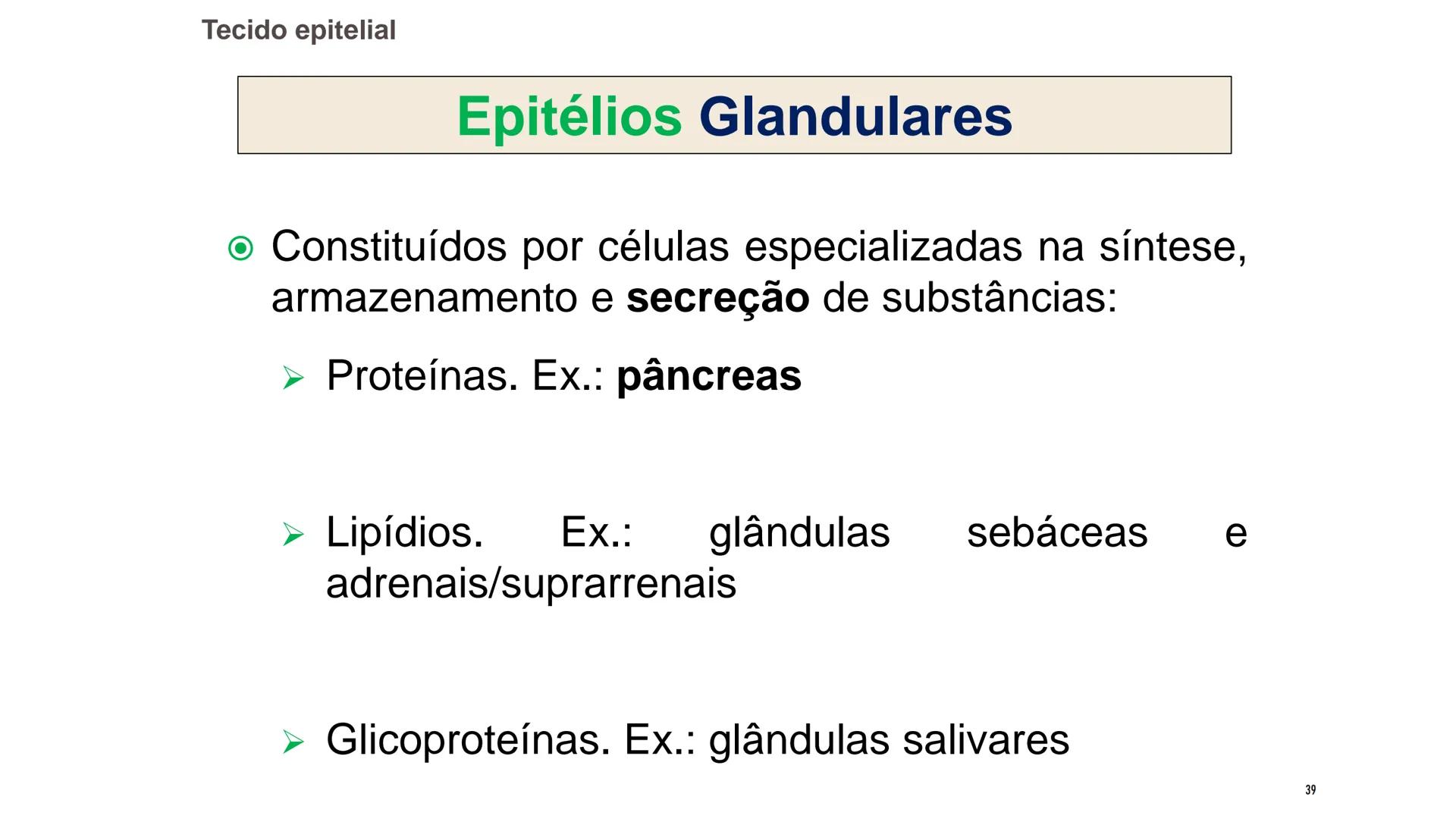## HISTOLOGIA

TECIDO EPITELIAL

Professora: Dra. Daniele Mota INTRODUÇÃO
■ Tecidos são conjuntos de células de forma e função
semelhantes.
