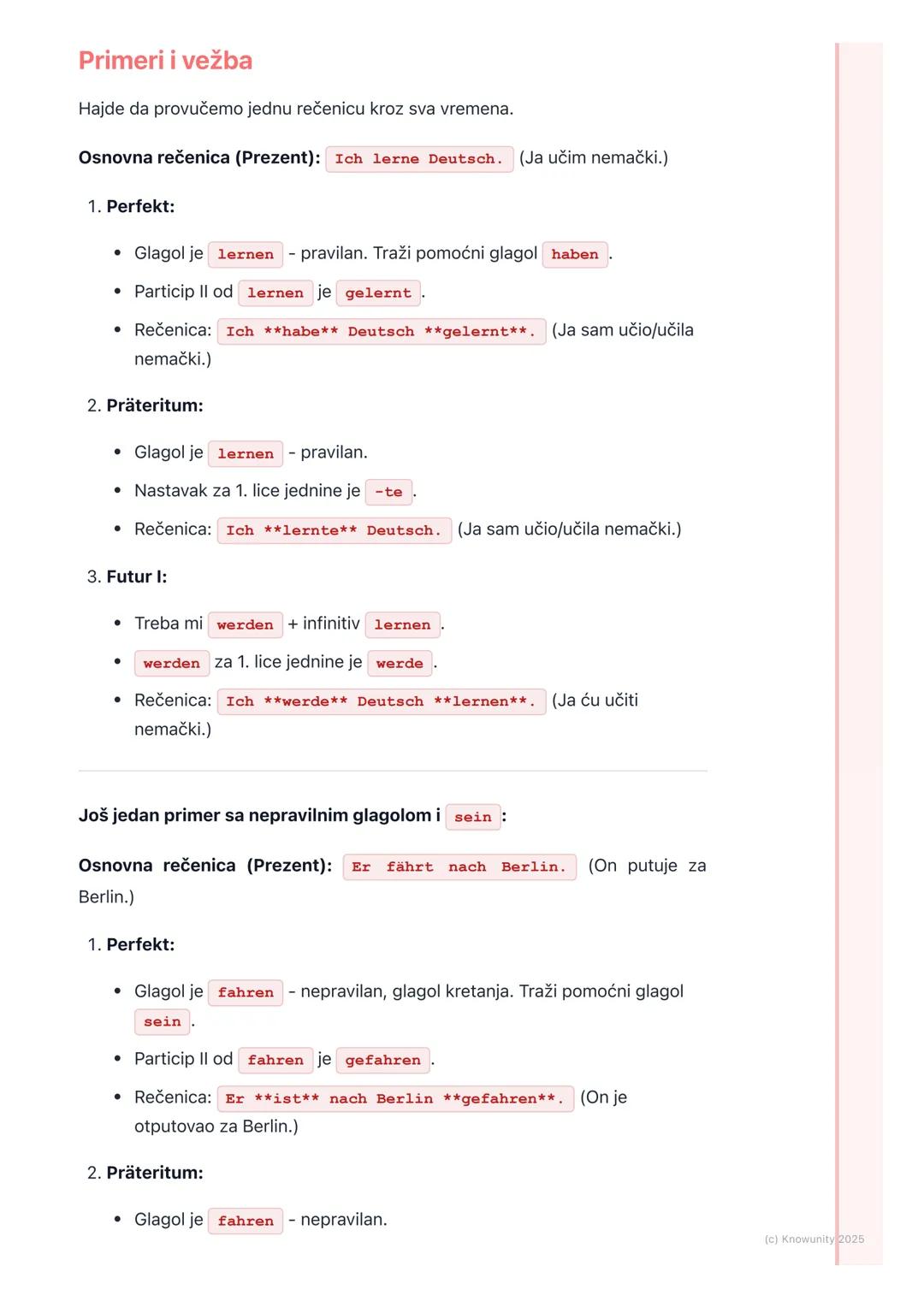 # Vremena glagola (Perfekt,
Präteritum, Futur I)

Uvod u glagolska vremena

Ovo je bitno za kontrolni. Moram da razumem razliku između prošl