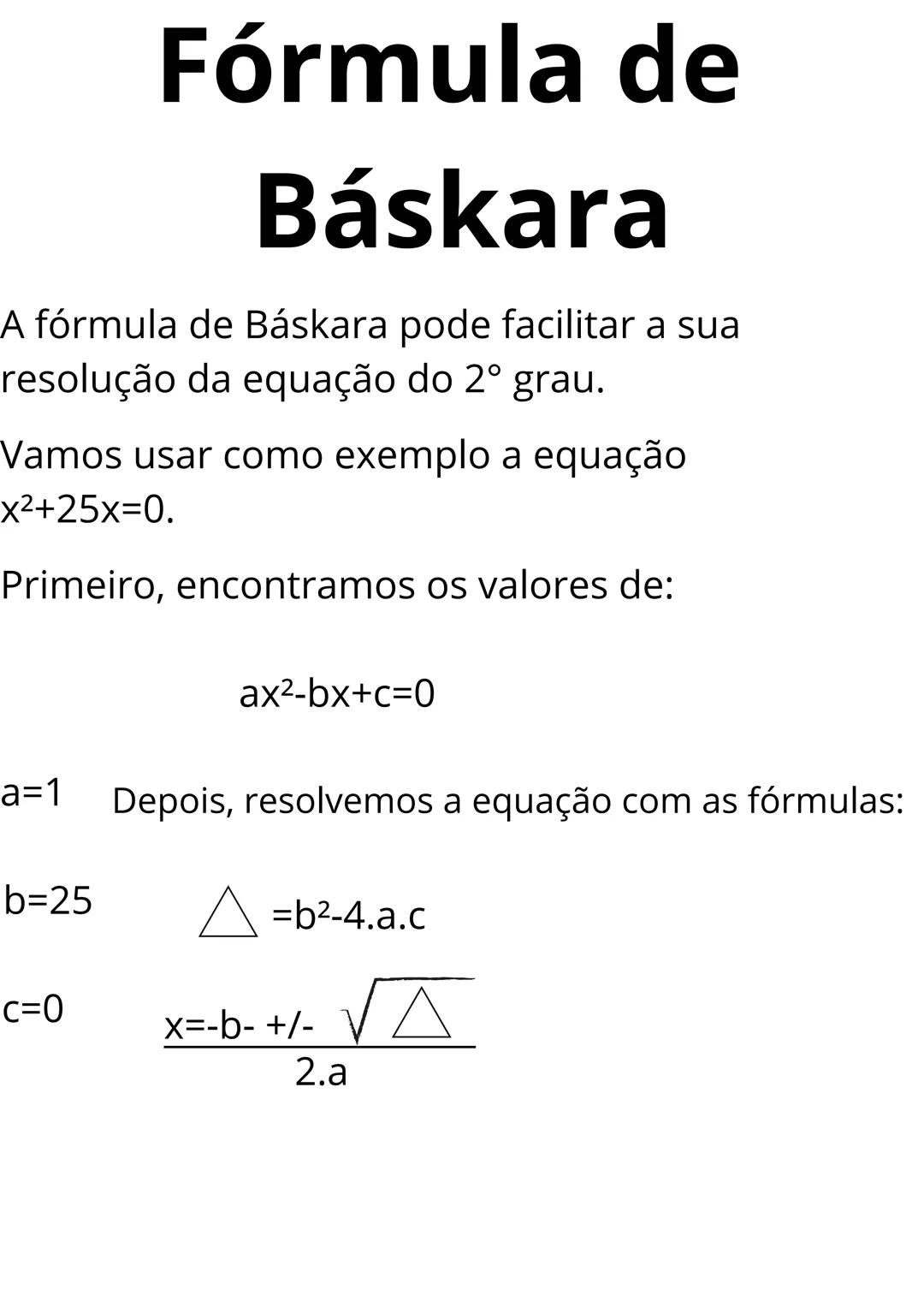 Fórmula de Báskara