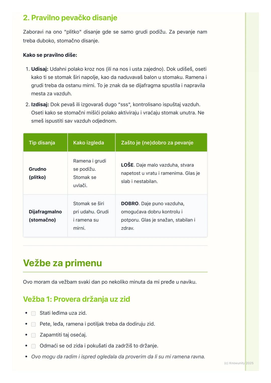 # Pravilno disanje i držanje

Uvod u pravilno disanje i držanje

Da bismo lepo pevali, nije dovoljno samo da znamo melodiju i tekst pesme.
N