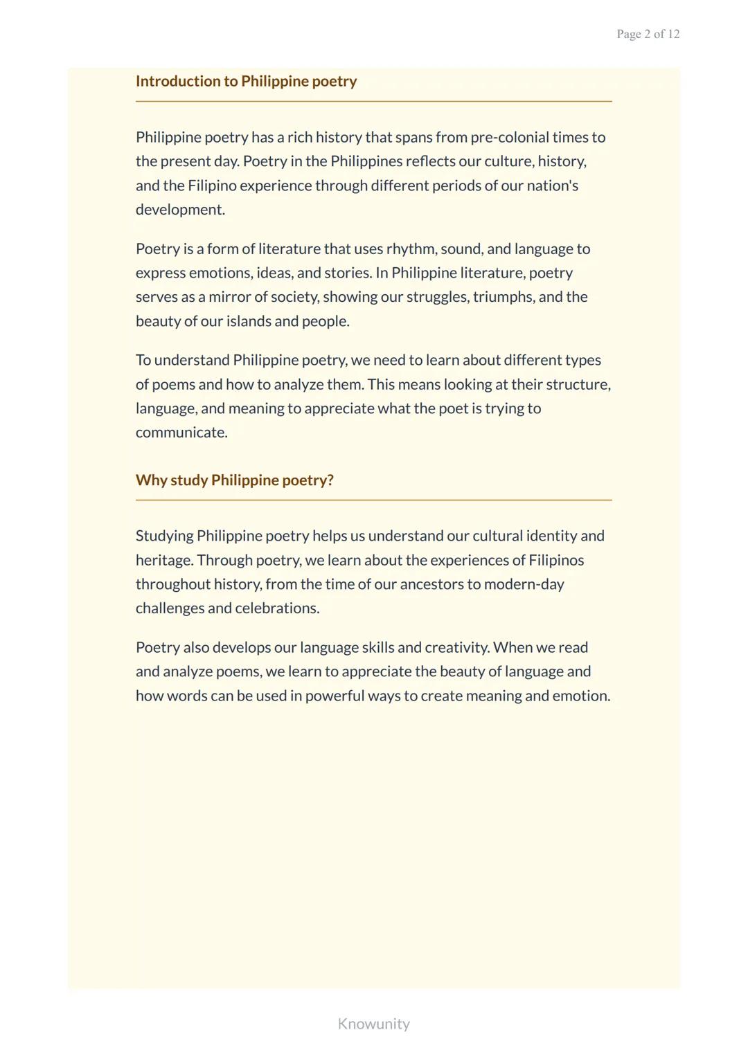 Philippine Literature: Poetry Types and Analysis for Grade 7
Understanding different types of poetry and how to
analyze them
What You Will L