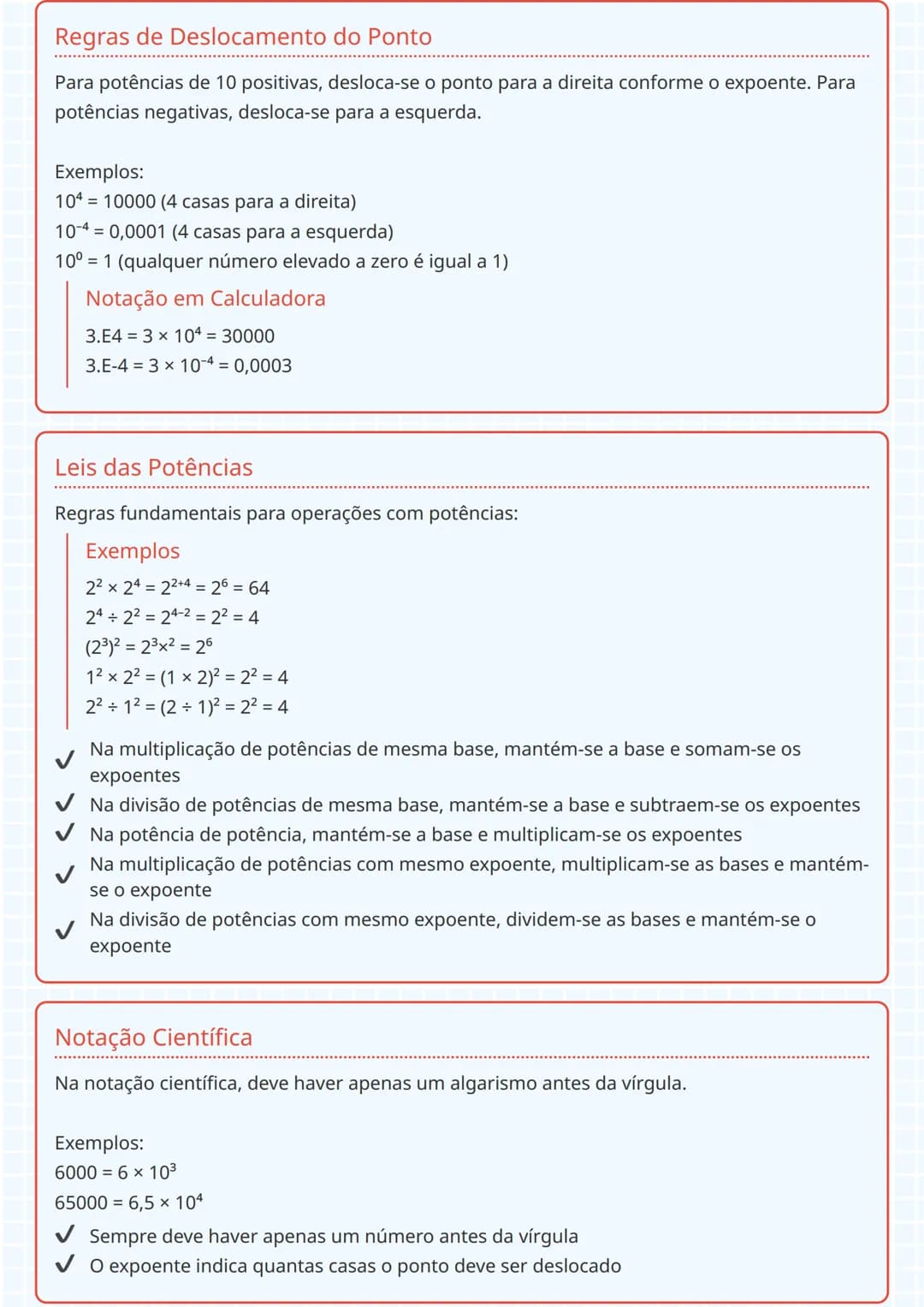 # Potências

# Potências de Base 10
Potências que têm como base o número 10 são fundamentais para compreender prefixos
métricos e notação ci