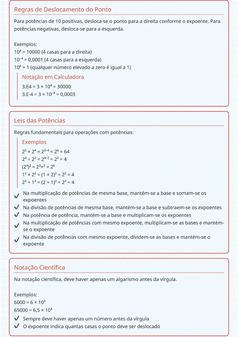 # Potências

# Potências de Base 10
Potências que têm como base o número 10 são fundamentais para compreender prefixos
métricos e notação ci