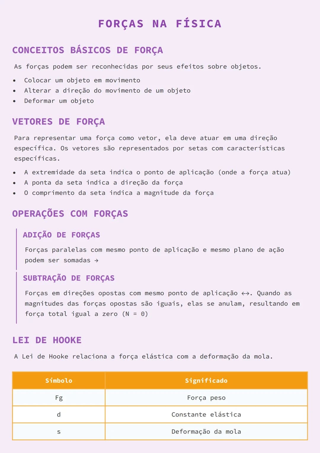 # FORÇAS NA FÍSICA

## CONCEITOS BÁSICOS DE FORÇA

* As forças podem ser reconhecidas por seus efeitos sobre objetos.
* Colocar um objeto em