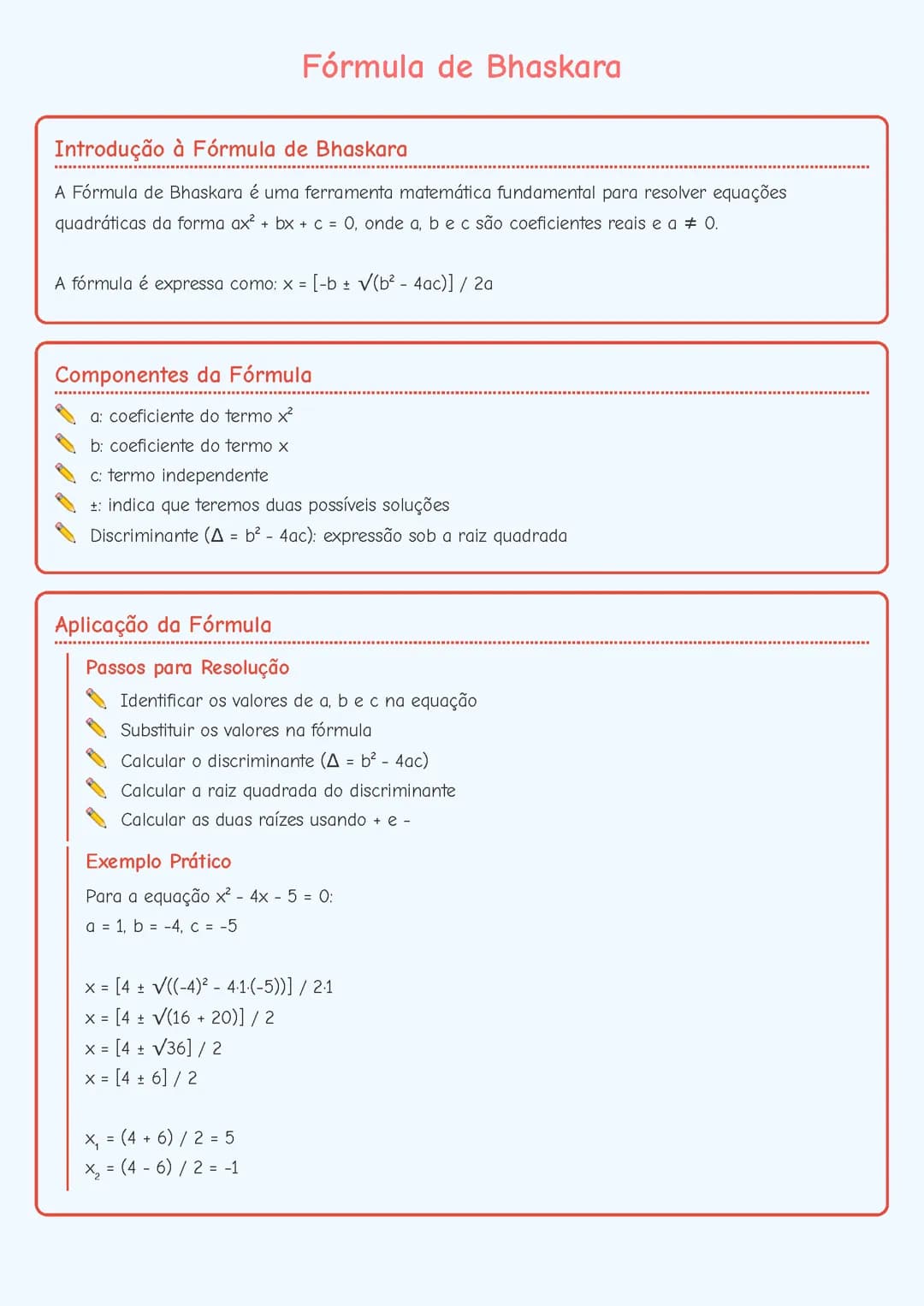 Fórmula de Bhaskara