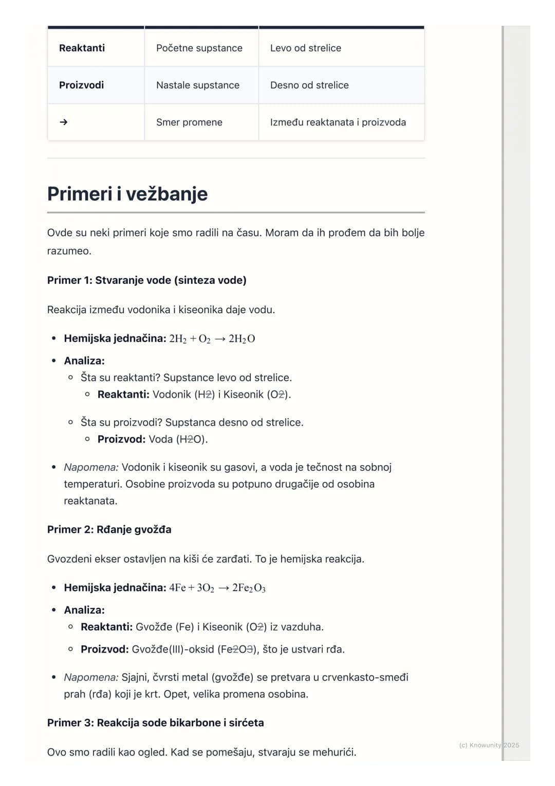 # Reaktanti i proizvodi

## Uvod u reaktante i proizvode

Hemijske reakcije se dešavaju svuda oko nas: kad dišemo, kad se gvožđe rđa,
kad pa