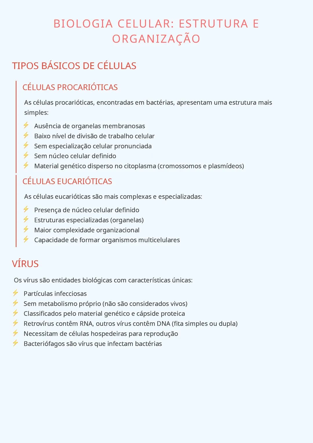 Biologia Celular: Estrutura e Organização