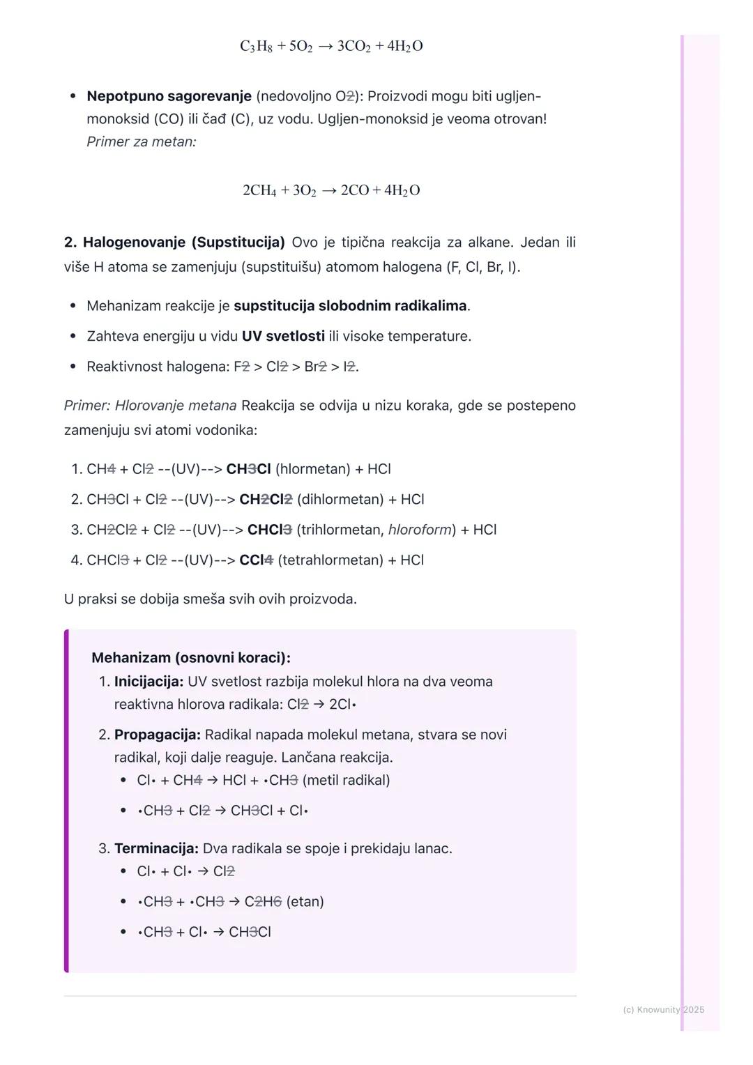 # Alkani

Uvod u alkane i opšte karakteristike

Alkani su zasićeni ugljovodonici. To znači da sadrže samo atome ugljenika (C)
i vodonika (H)