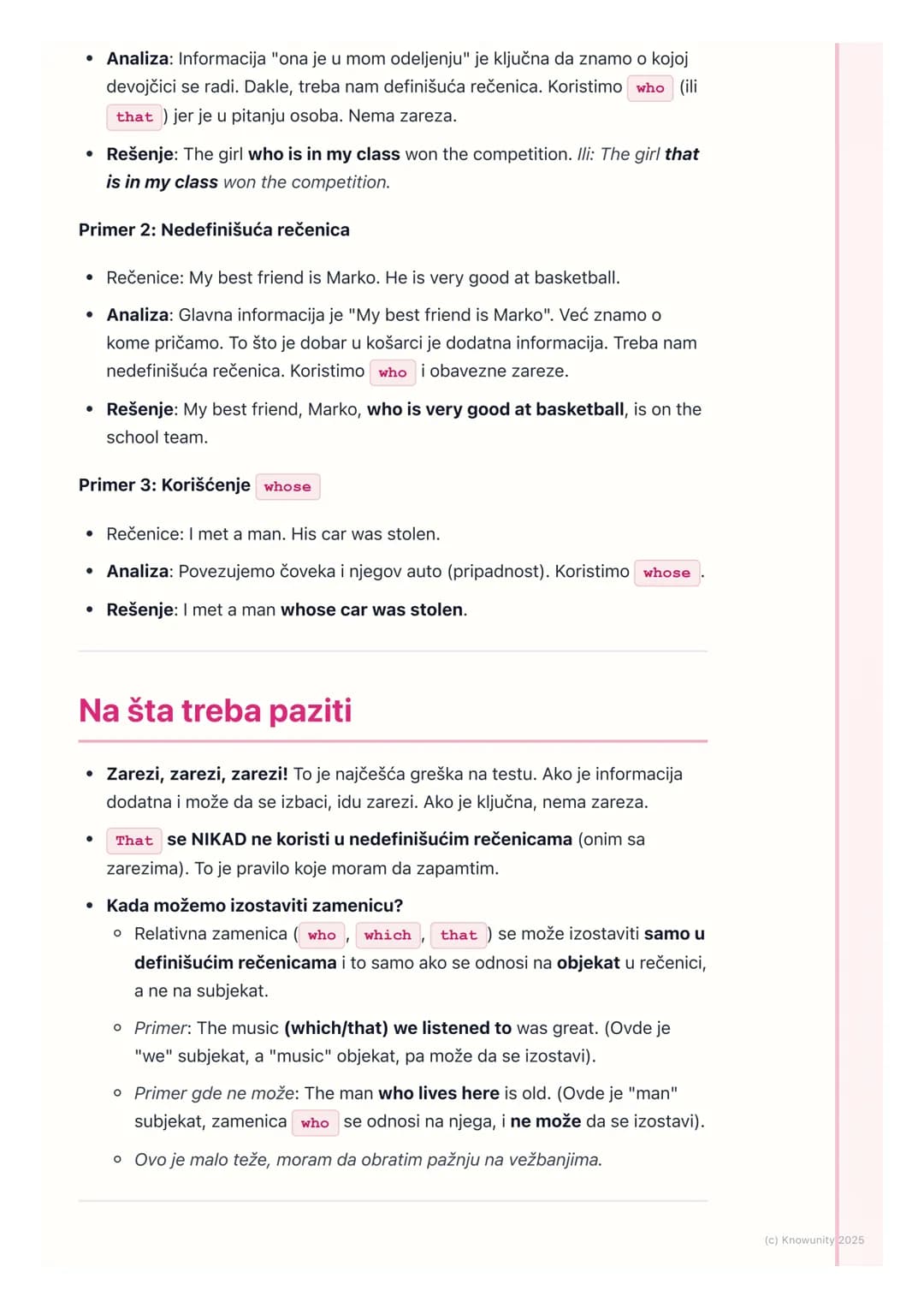 # Relativne rečenice (Relative
Clauses)

Šta su relativne rečenice?

Relativne rečenice su zavisne rečenice koje nam daju više informacija o