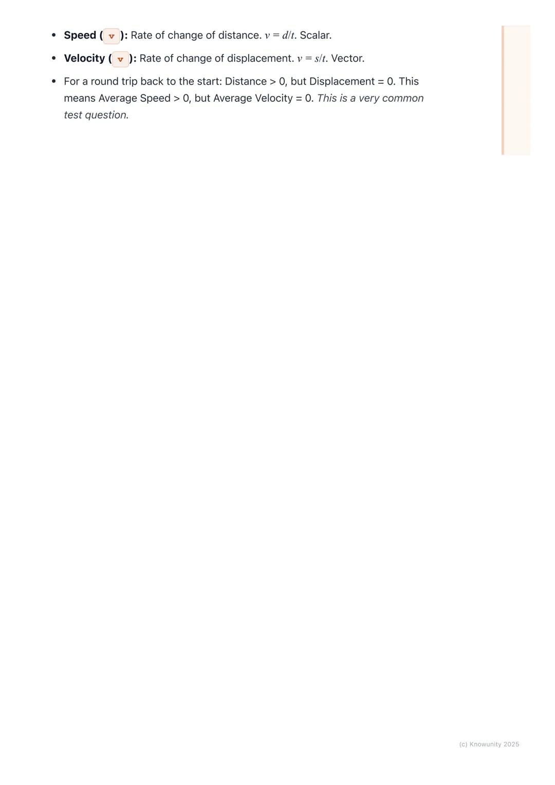 # Distance, Displacement, Speed and Velocity

Introduction to motion

This section is all about describing how things move. It's the foundat