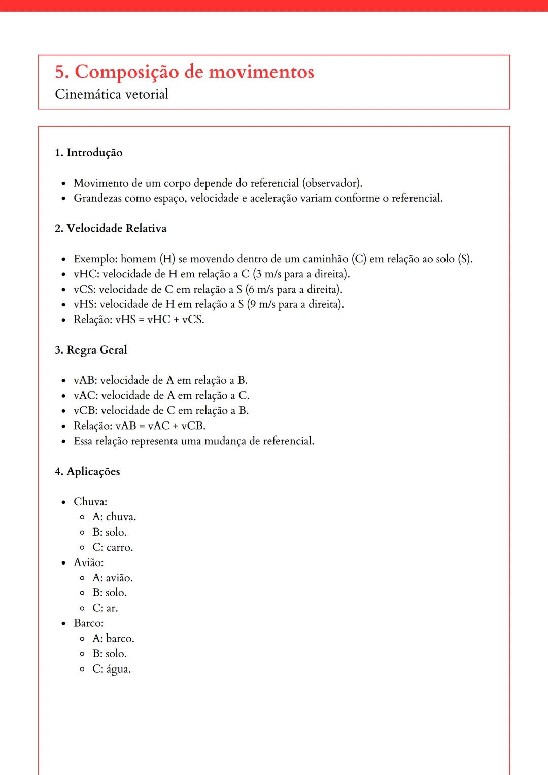 ## FISICA

Resumos em tópicos - @isadoraf.barros  APOSTILAS POLIEDRO

### Introdução à Cinemática

* Conceitos fundamentais
* Espaço de um m