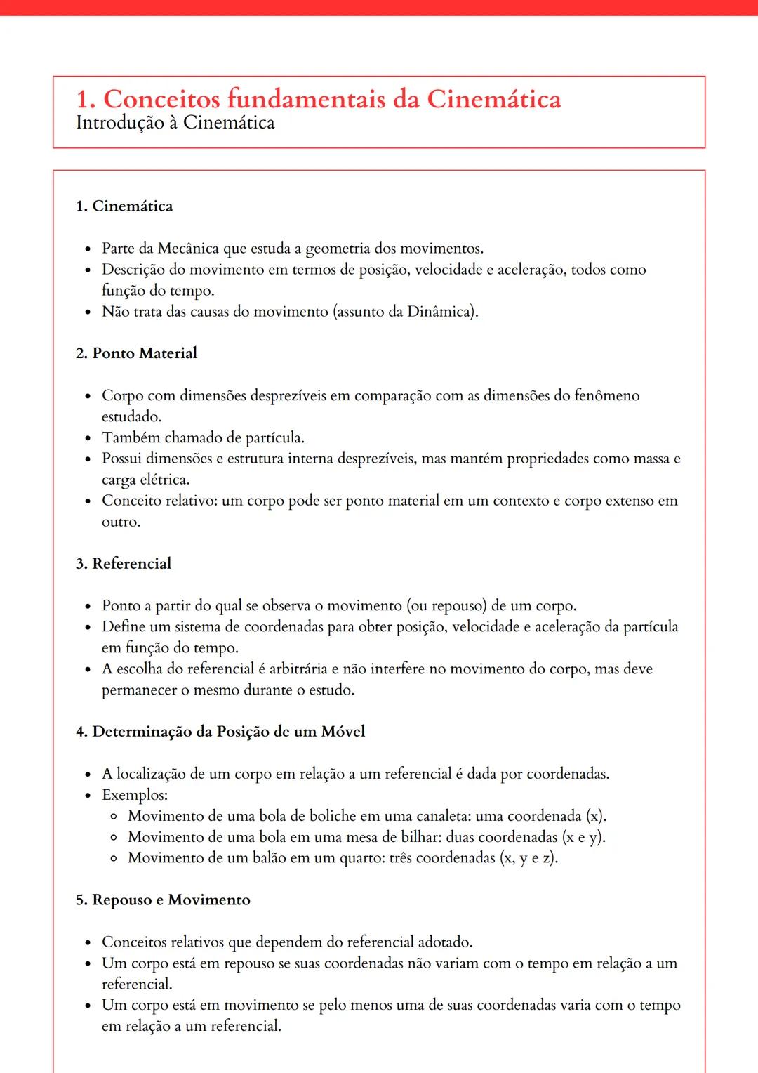 ## FISICA

Resumos em tópicos - @isadoraf.barros  APOSTILAS POLIEDRO

### Introdução à Cinemática

* Conceitos fundamentais
* Espaço de um m