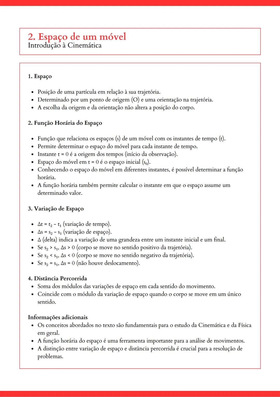 ## FISICA

Resumos em tópicos - @isadoraf.barros  APOSTILAS POLIEDRO

### Introdução à Cinemática

* Conceitos fundamentais
* Espaço de um m