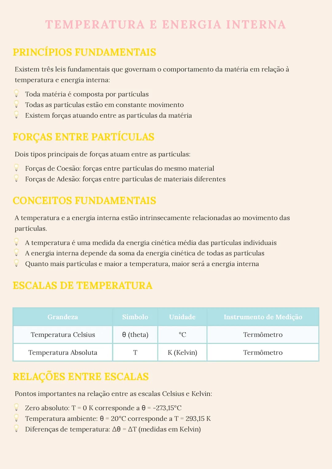 Temperatura e Energia Interna