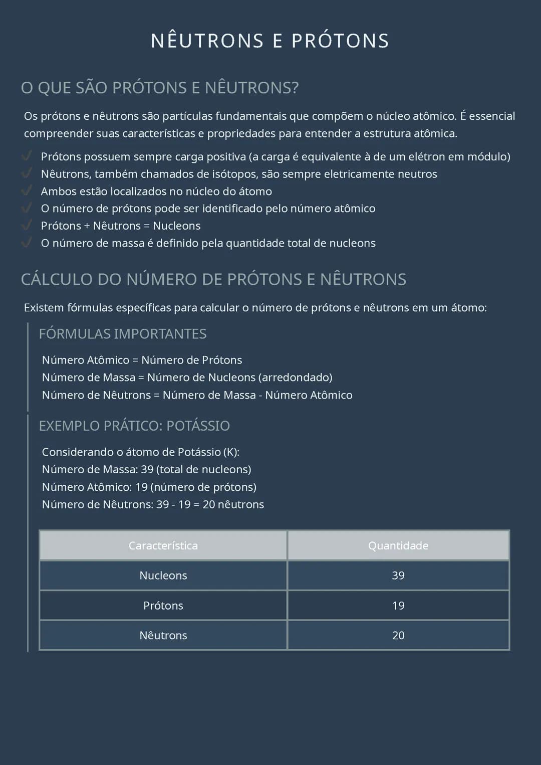Nêutrons e Prótons