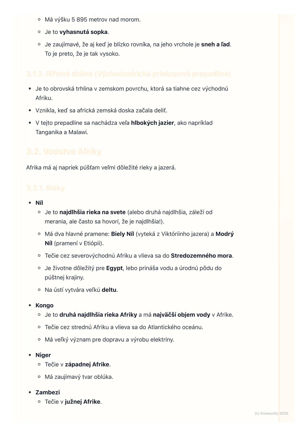 # Povrch a vodstvo Afriky

1.  Úvod do povrchu a vodstva Afriky

Afrika je obrovský kontinent a má veľmi rozmanitý povrch a veľa zaujímavých