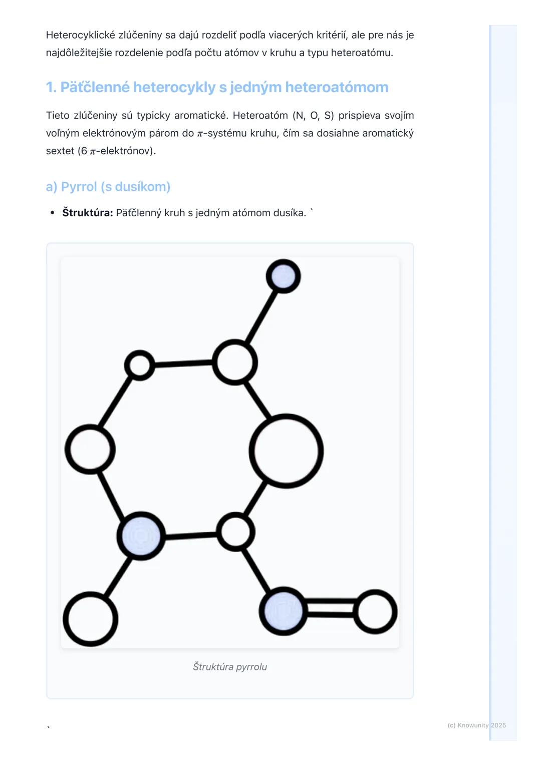 # Heterocyklické zlúčeniny

Prehľad heterocyklických zlúčenín

Heterocyklické zlúčeniny sú organické zlúčeniny, ktoré majú vo svojej cyklick