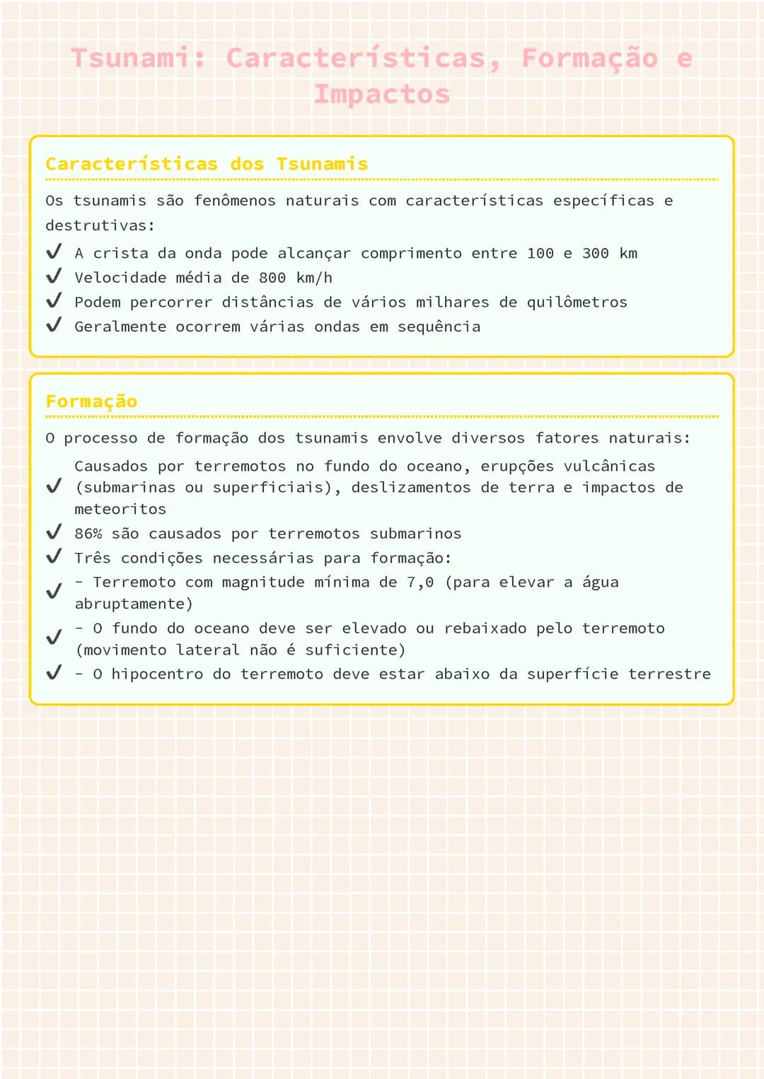 Tsunami: Características, Formação e Impactos