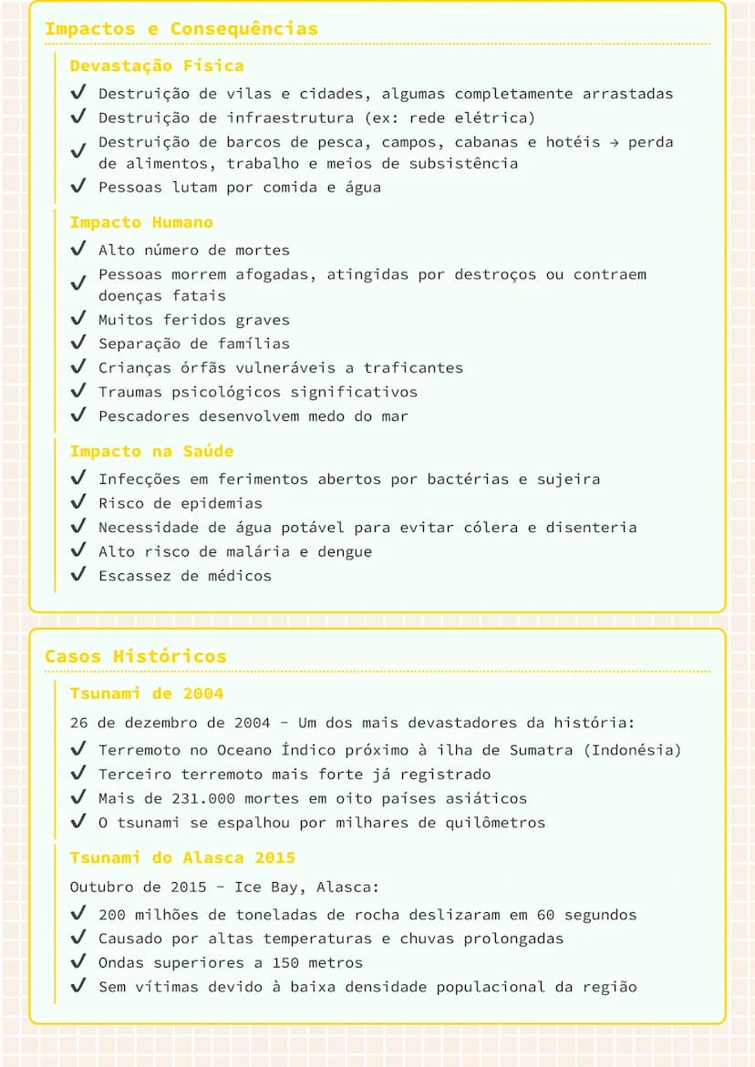 --- OCR Start ---
Tsunami: Características, Formação e
Impactos
Características dos Tsunamis
Os tsunamis são fenômenos naturais com caracter