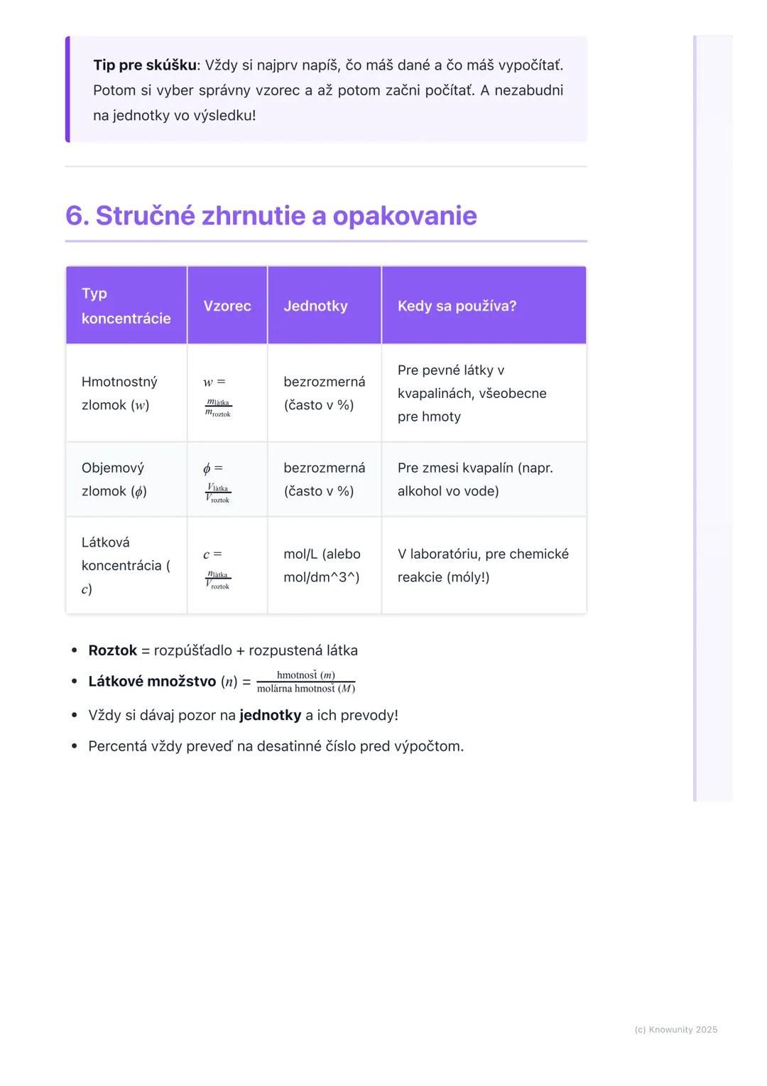 # Koncentrácia roztokov

## 1. Úvod do koncentrácie roztokov

Koncentrácia roztokov je super dôležitá téma v chémii, lebo nám hovorí, koľko
