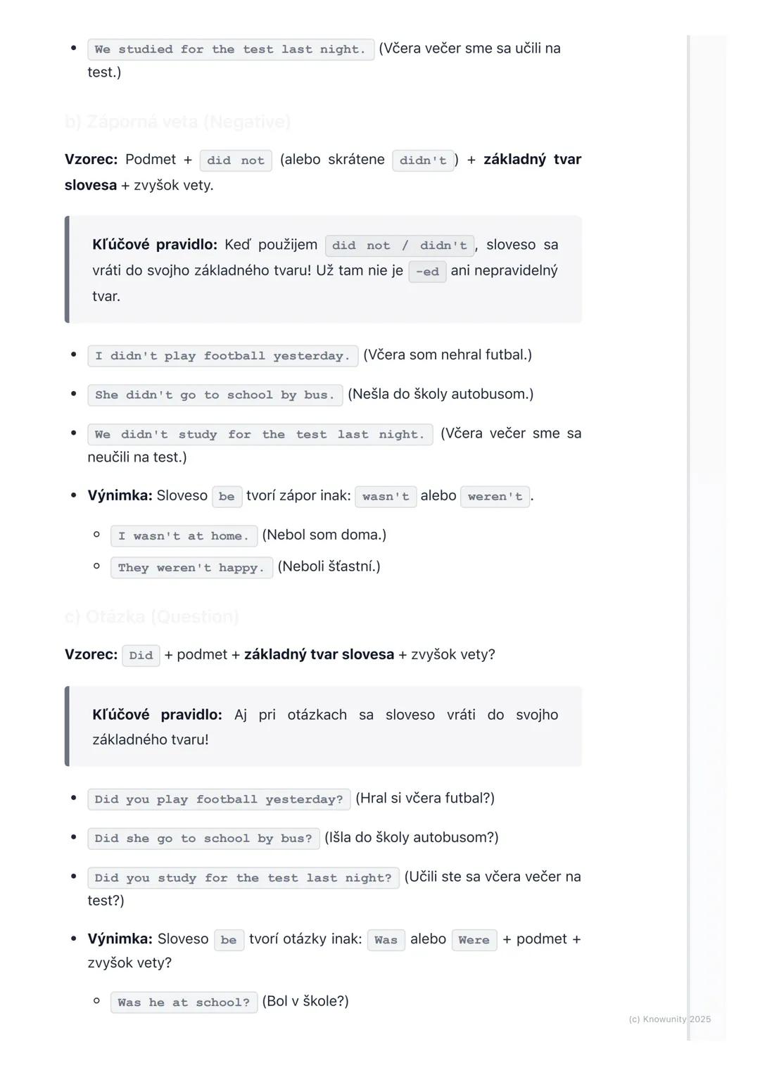 # Gramatika: Minulý jednoduchý
# čas (Past Simple)

Úvod do minulého jednoduchého času

Minulý jednoduchý čas (Past Simple) používame, keď h