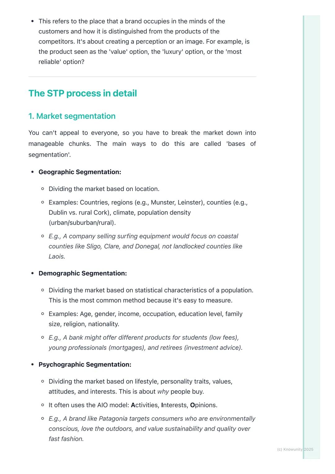 # Market Segmentation,
Targeting, and Positioning

An introduction to STP

The STP model is a core concept in marketing. It's a process that