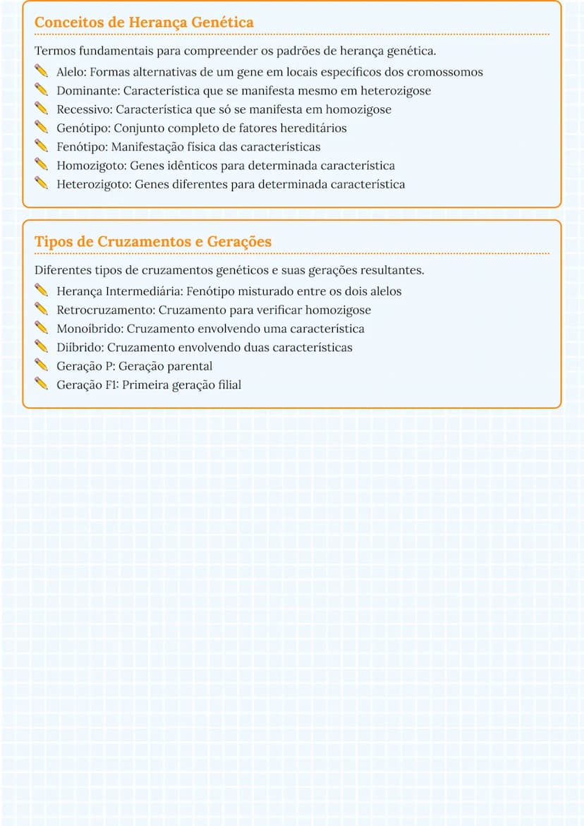 --- OCR Start ---
Conceitos Fundamentais em Genética
Estrutura do DNA e Componentes Básicos
A compreensão da estrutura do DNA e seus compone