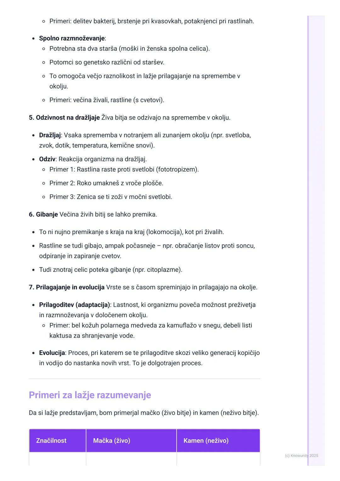 # Značilnosti živih bitij

Uvod v značilnosti živih bitij

Da bi nekaj opredelili kot živo bitje, mora izpolnjevati določene pogoje. Ne
more