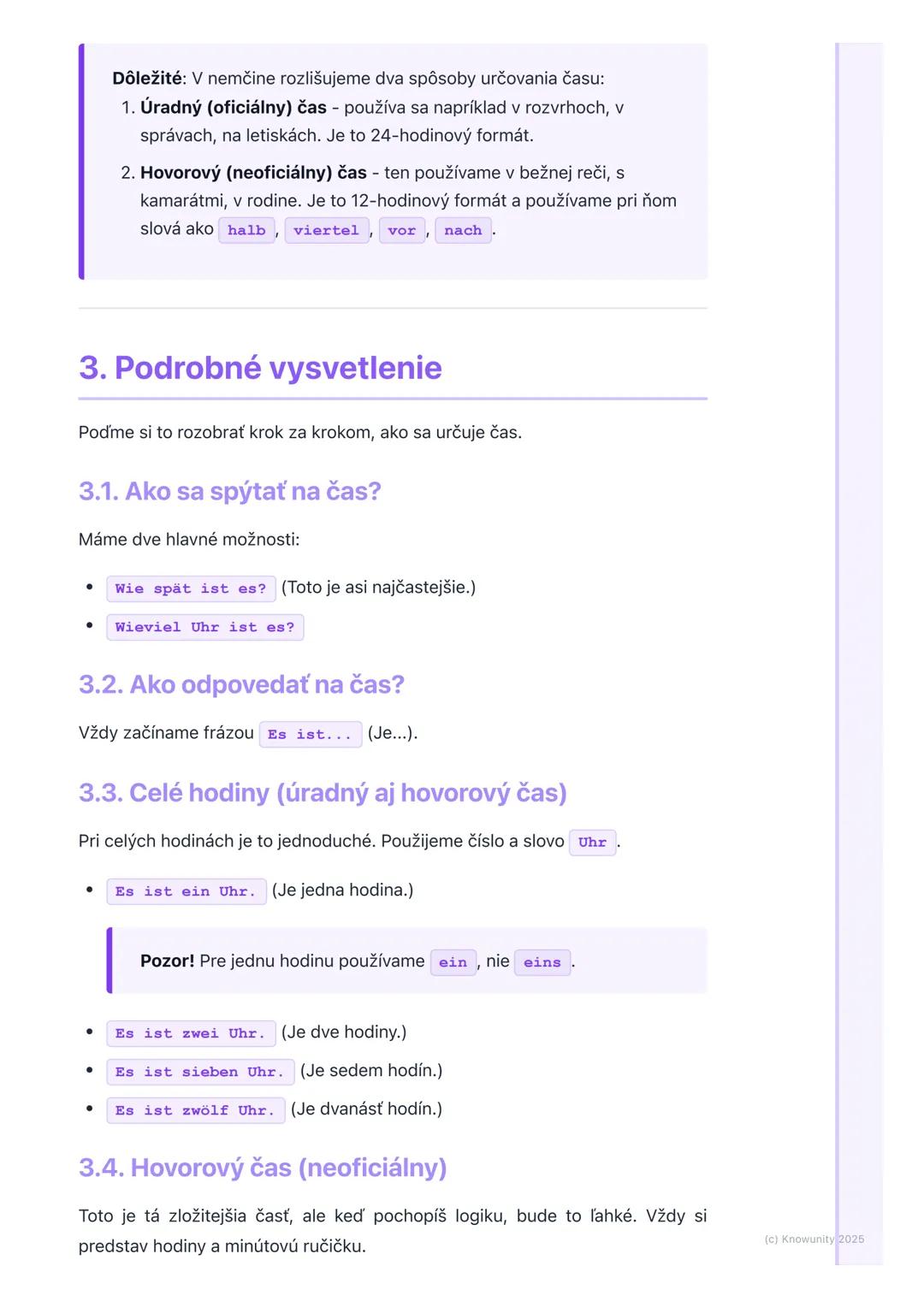 # Určovanie času

## 1. Prehľad určovania času v nemčine

Ahojte! Dnes si zopakujeme, ako správne povedať a pochopiť čas v nemčine.
Je to ve
