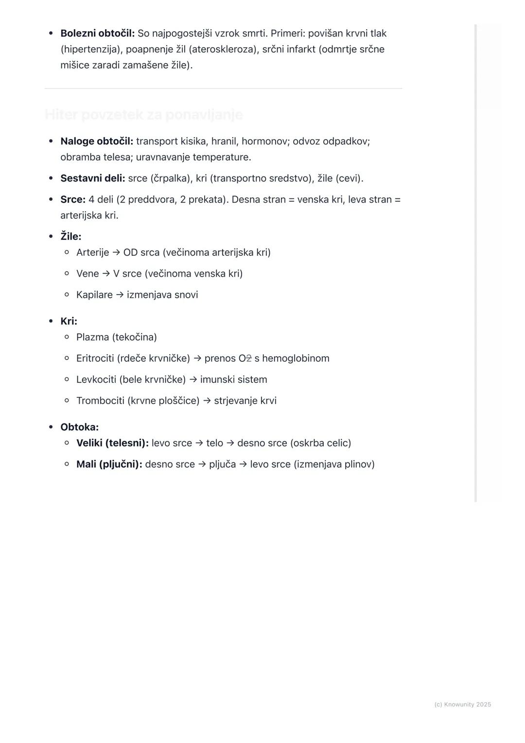 # Obtočilni sistem

Uvod v obtočilni sistem

Obtočilni sistem je transportni sistem našega telesa. Predstavljam si ga kot
mrežo cest (krvne 