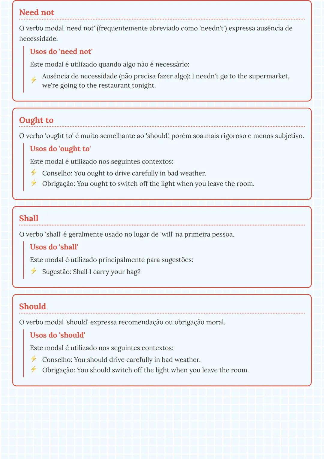 # Verbos Modais em Inglês

# Introdução aos Verbos Modais
Os verbos modais são verbos auxiliares que modificam o significado do verbo princi