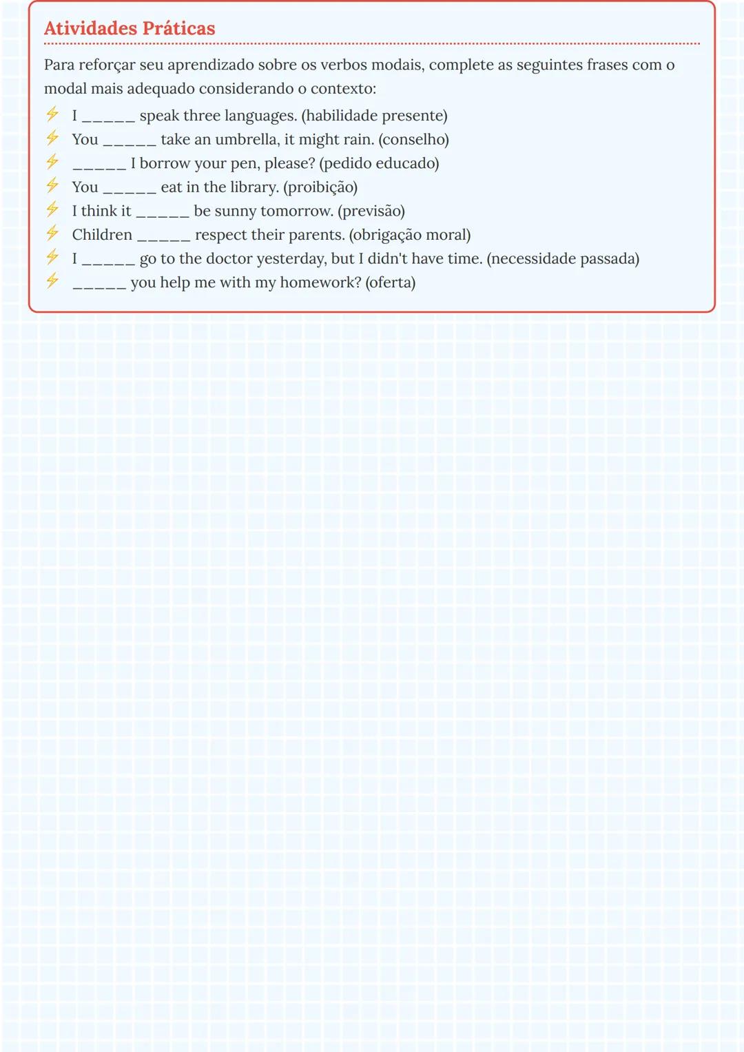 # Verbos Modais em Inglês

# Introdução aos Verbos Modais
Os verbos modais são verbos auxiliares que modificam o significado do verbo princi