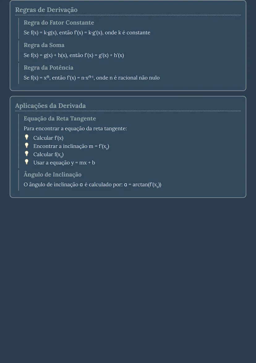 # Cálculo Diferencial: Conceitos Fundamentais

## Raízes de Funções
As raízes de uma função são os valores de x onde $f(x) = 0$. Para encont